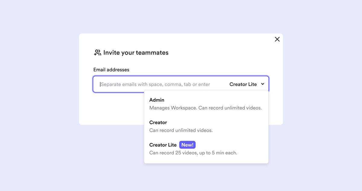 Invite Creator Lite members