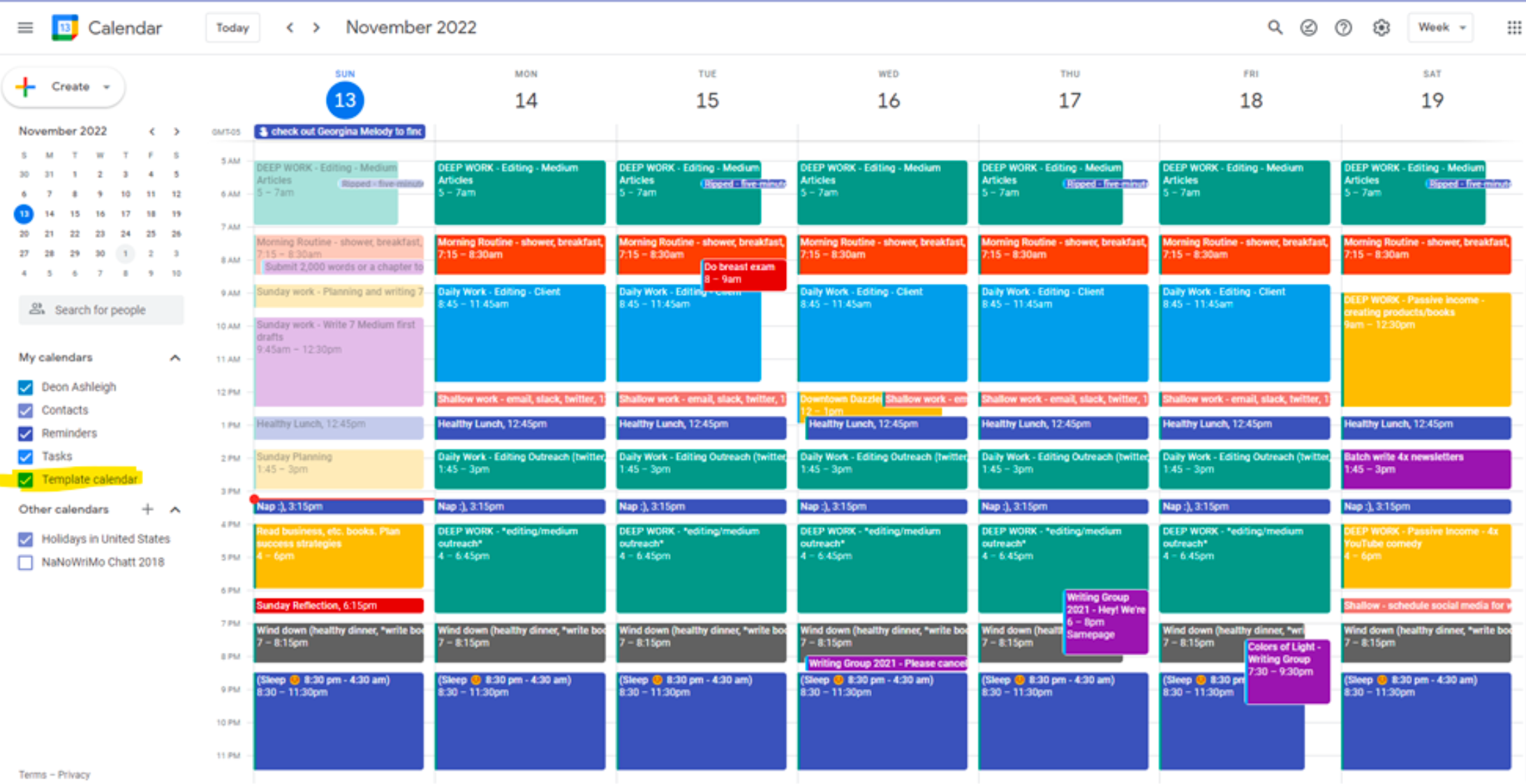 Google calendar